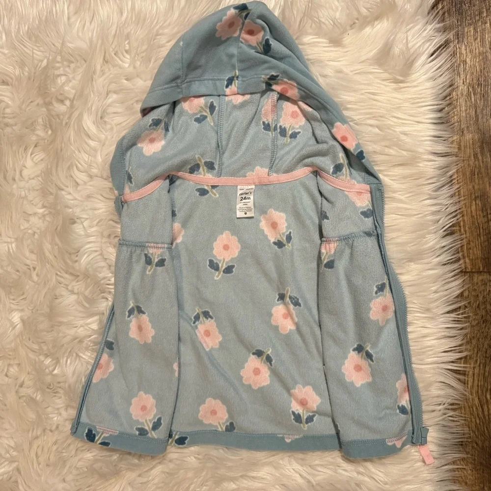 Carter’s‎ Girls 24M 3 Piece Floral Vest Bodysuit Jeggings Set
